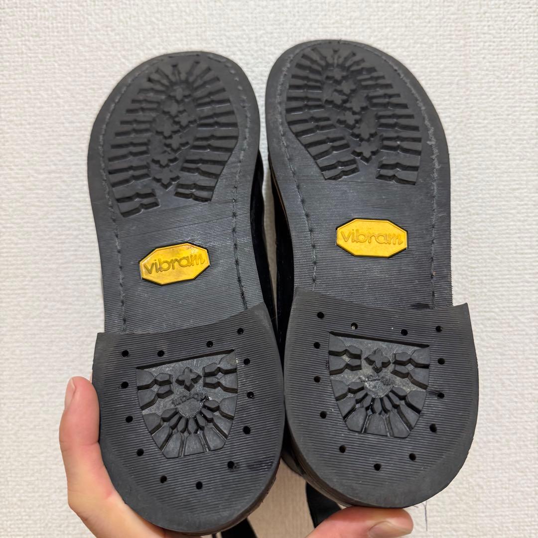 一点物】コンバース レザー ハイカット ビブラム カスタム サイド