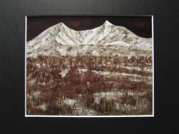 奥田元宋、【磐梯】、希少な大判額装用画集より、美品、日本人画家