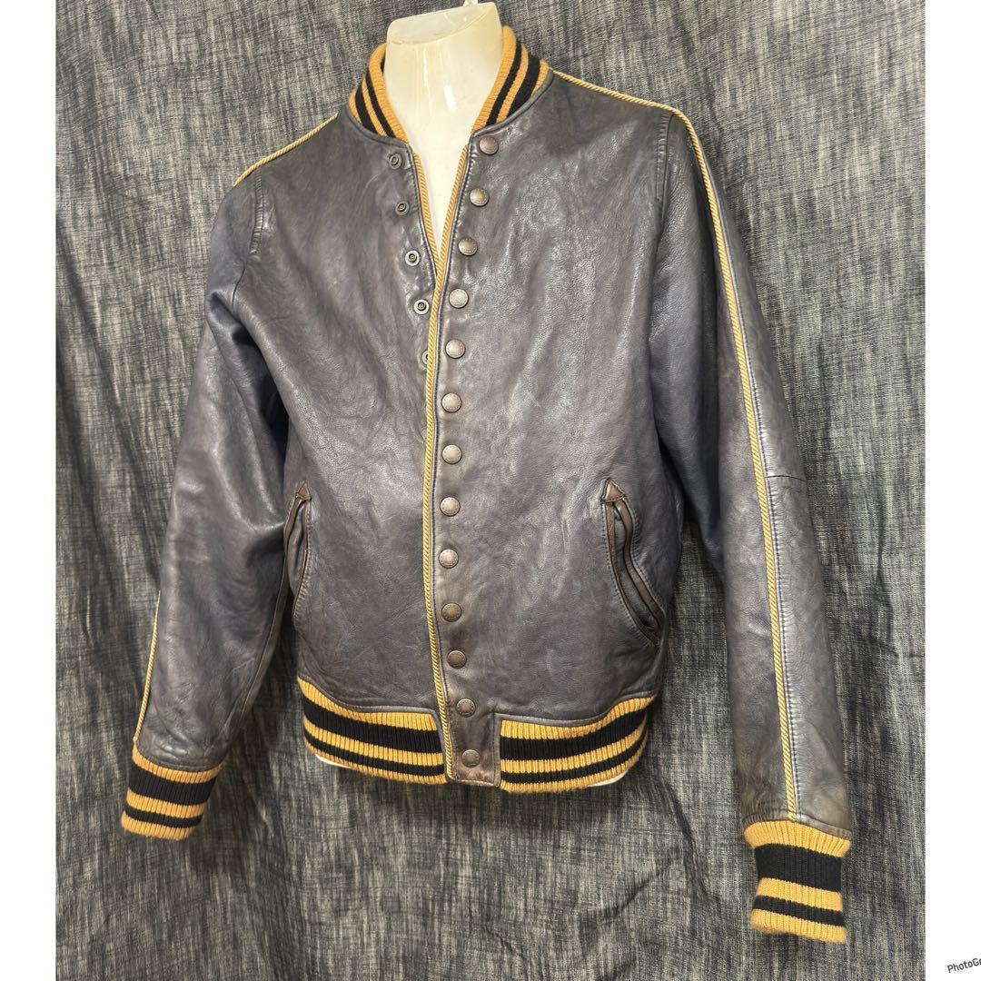 glamb グラム　ベジタブルタンニン鞣しラムレザー　アンティークブルゾン