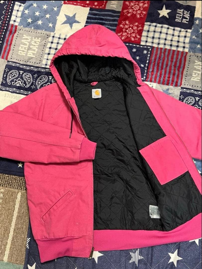 Carhartt アクティブジャケット ピンク 90s - メルカリ
