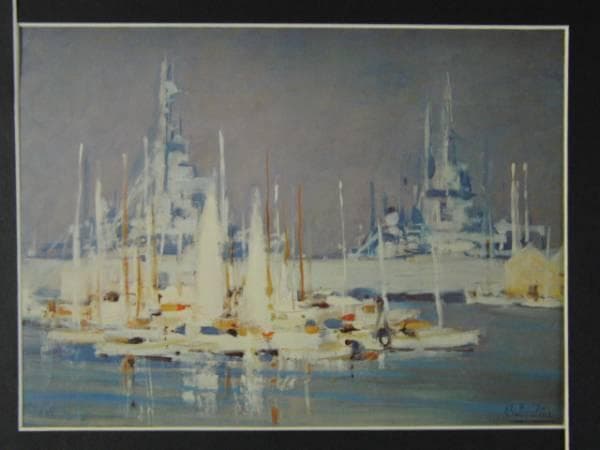 バブレーヌ、静かな朝、高級希少画集画、版上サイン入 新品額付