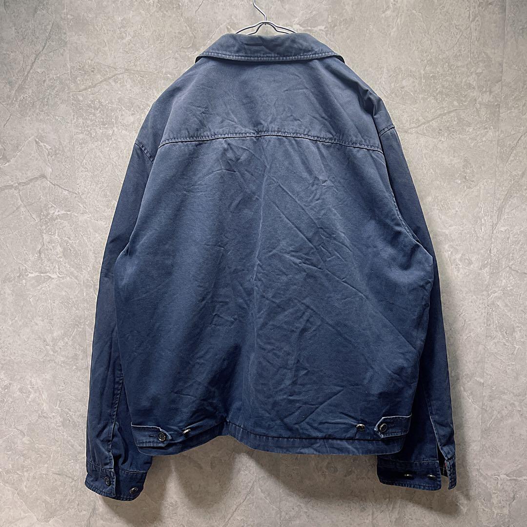 90s〜00sポロ ラルフローレン スイングトップ L 紺 フェード チェック