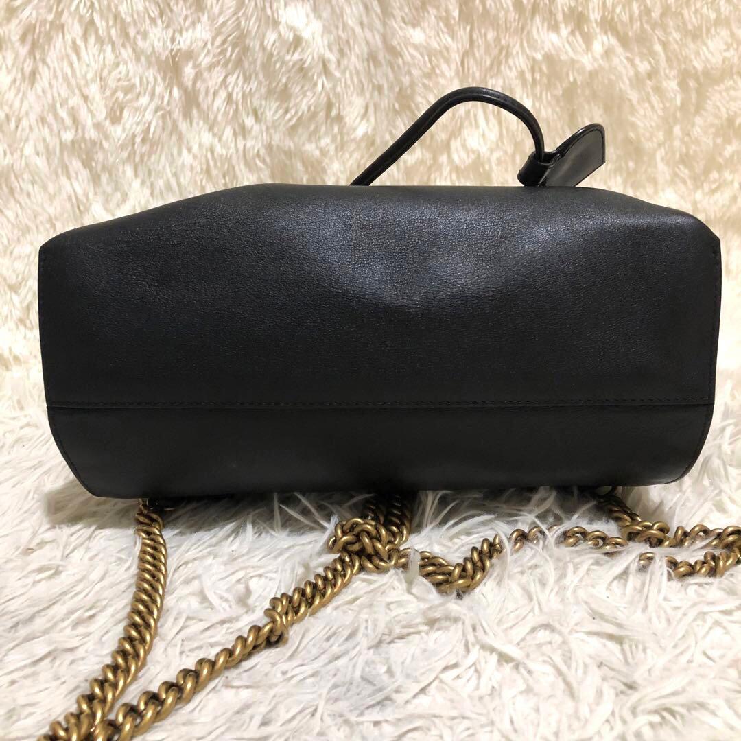 未使用級✨グッチ レザー ミニ リュック チェーン シェリーライン