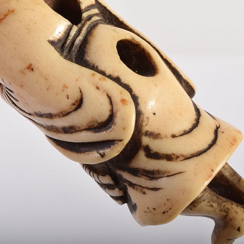 時代提げ物 獣骨製 翁 人物 根付 V 6915 - メルカリ