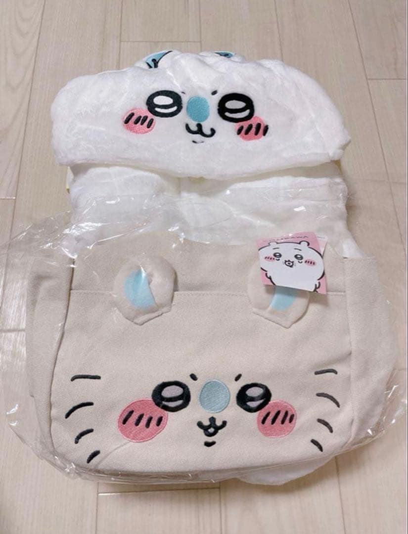 ちいかわ　モモンガ　着る毛布　トートバッグ　限定完売品新品未使用 ちいかわ サガラ トートバッグ もこもこ 刺繍 人気 おすすめ かわいい