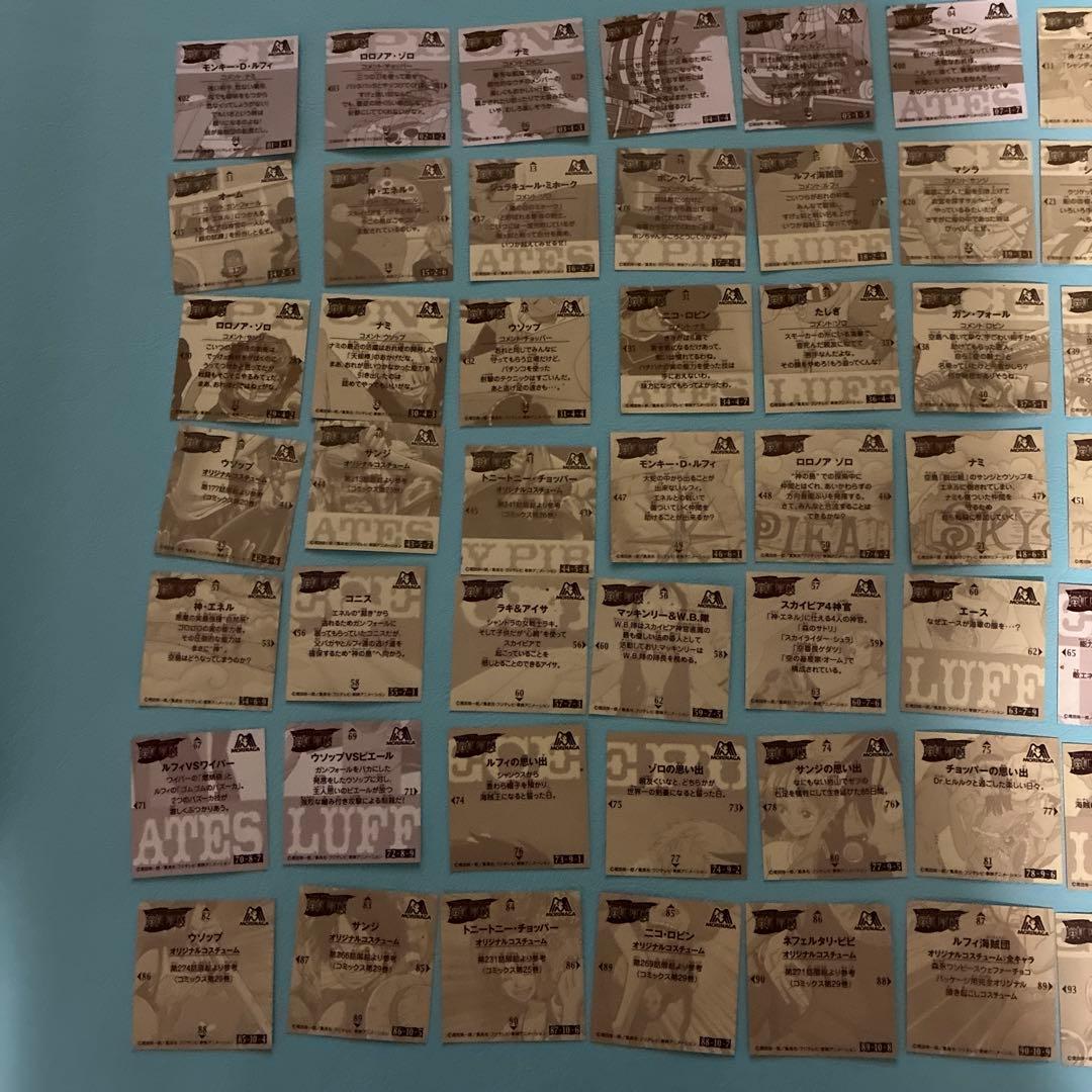 平成レトロ激レア ワンピース 森永シール70枚セット - メルカリ