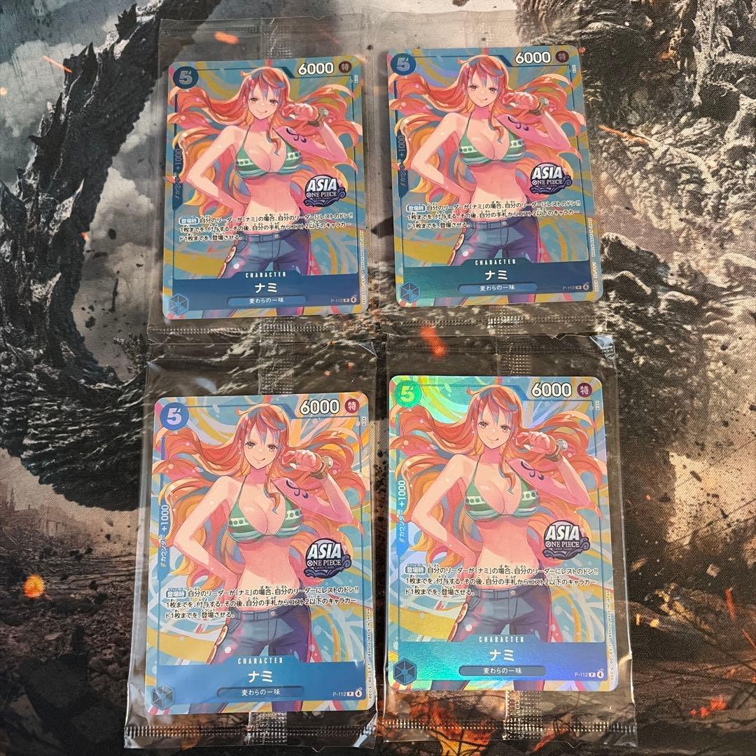 ワンピースカード ナミ mini-tin ミニ缶 アジア 未開封 4枚
