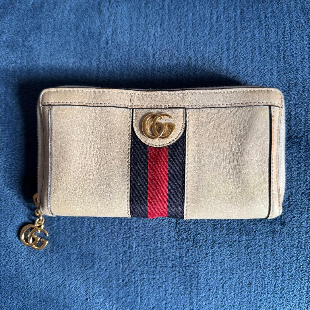GUCCI シェリーライン ダブルG ラウンドファスナー 長財布 - メルカリ