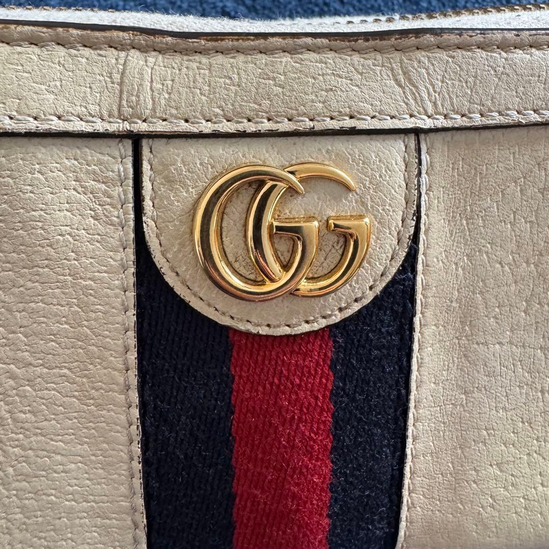 GUCCI シェリーライン ダブルG ラウンドファスナー 長財布 - メルカリ