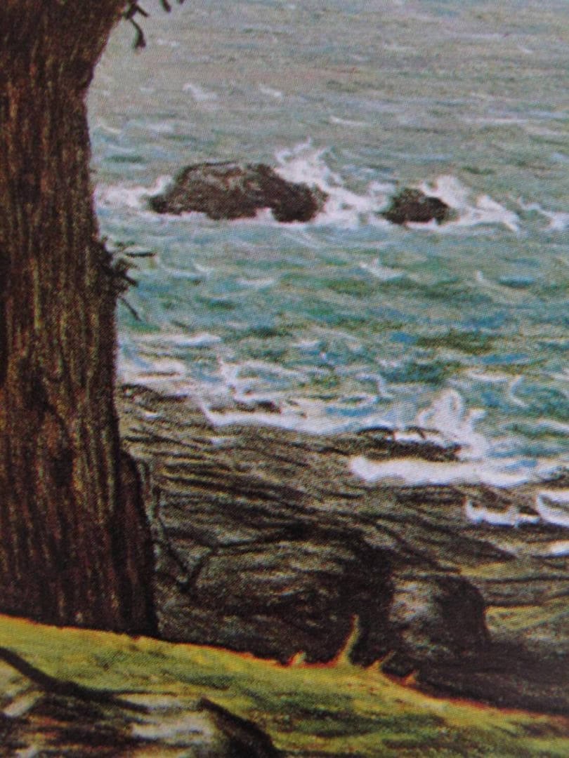 ジャン＝フランソワ・ミレー、【グレヴィルの断崖】、希少な額装用画集