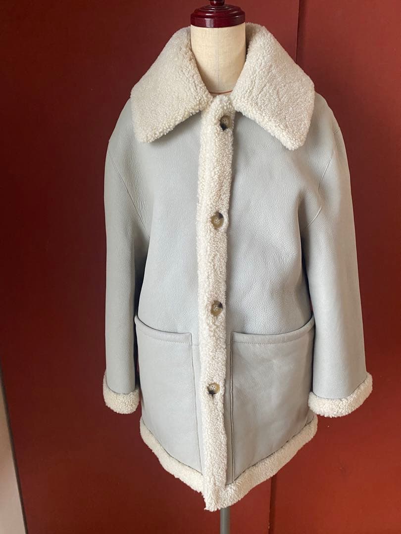 トリーバーチ TORY BURCH ムートンコート リバーシブル リアル羊革ボア