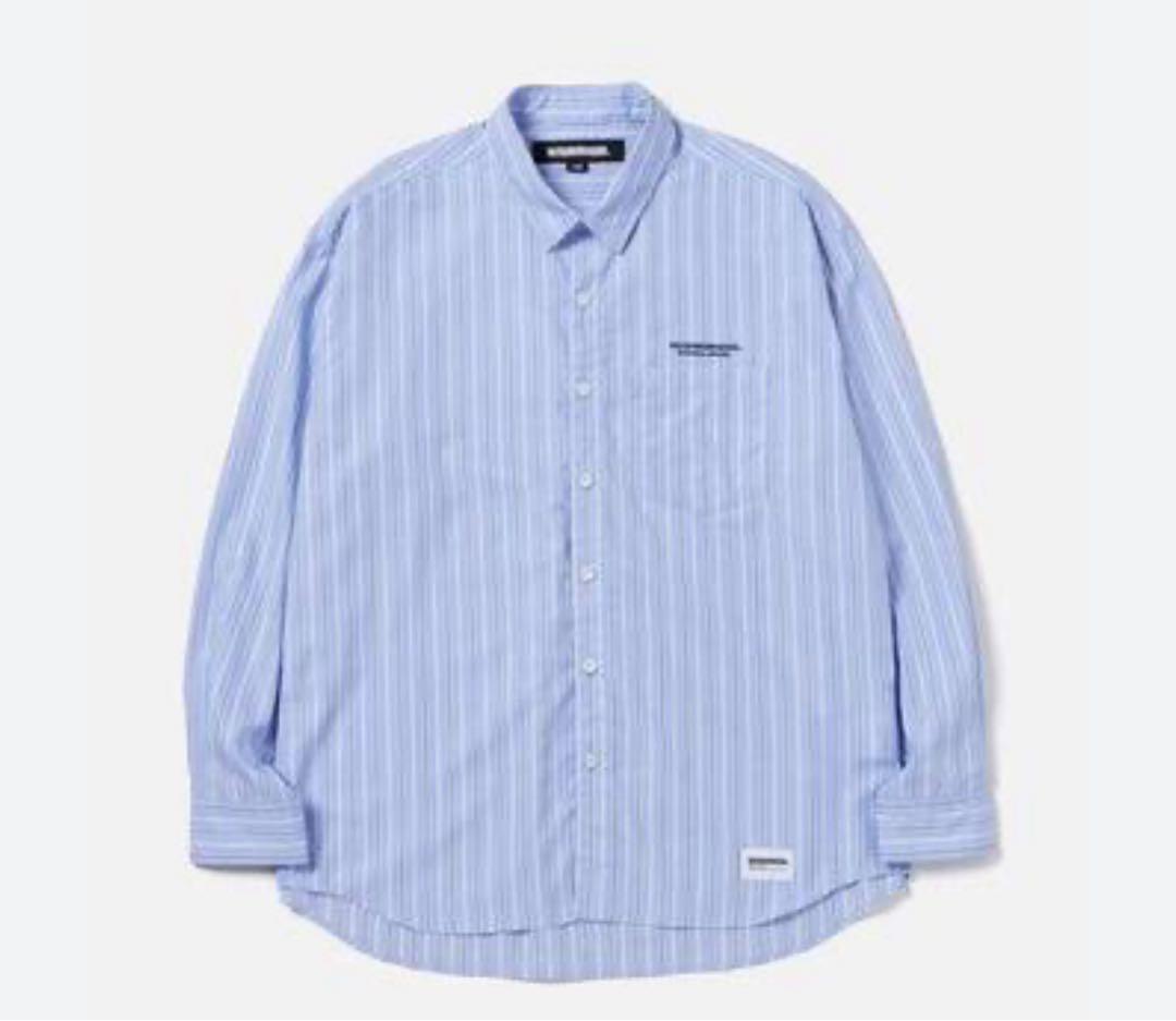 NEIGHBORHOOD ストライプシャツ 青 241AQNH-SHM02