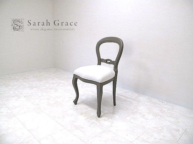 サラグレース バルーンバックチェア フレンチシャビー 猫脚 高級アンティーク調