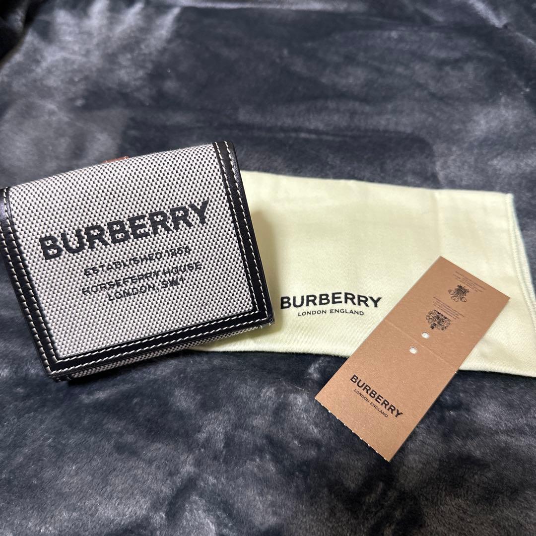 BURBERRY 3つ折り財布 キャンバス
