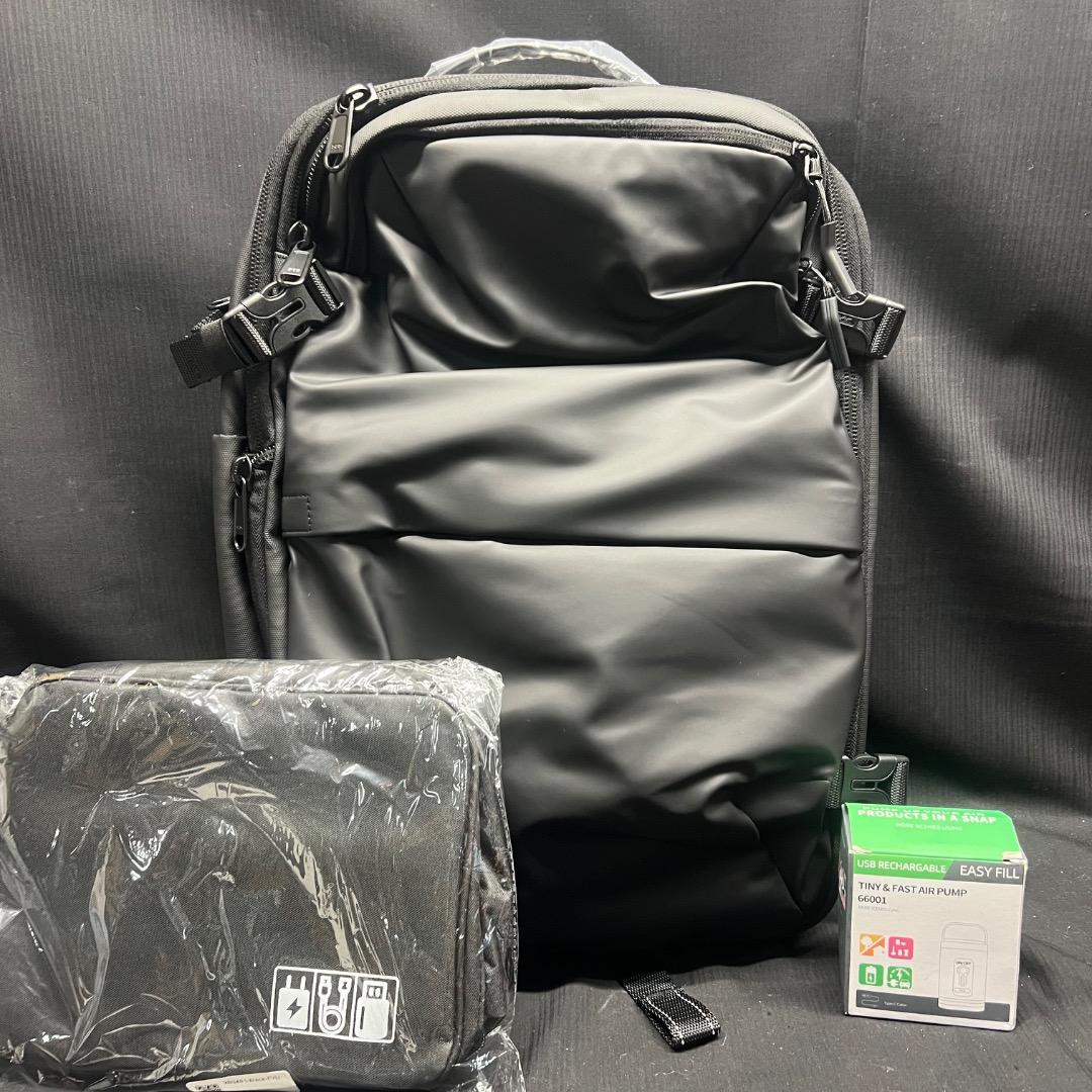 〇Of64 未使用 真空圧縮 バックパック トラベルバッグ ブラック