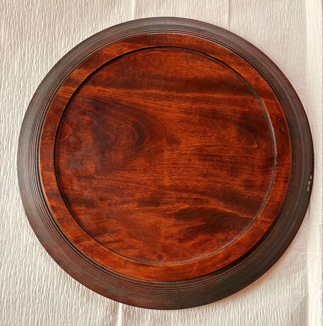 烏城彫丸盆 34cm 木製 - メルカリ