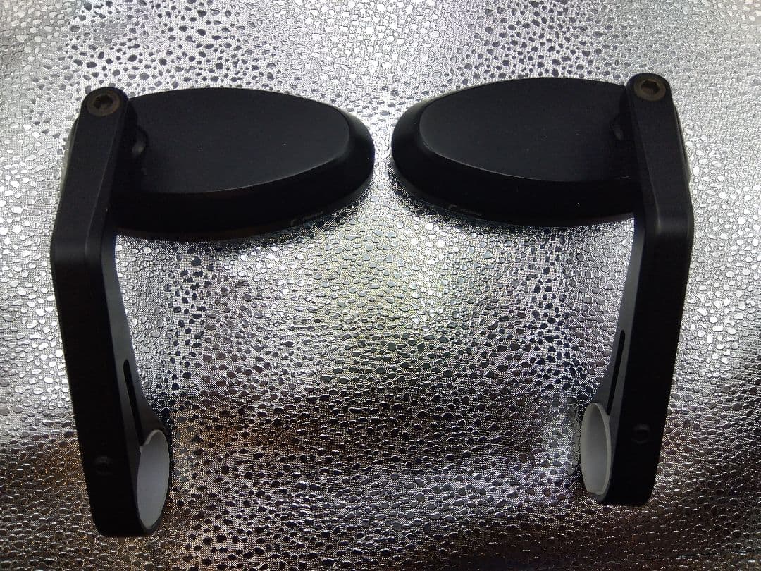 rizomaバイクミラー左右セット ブラック ボルト式 バックミラー ブラック スクエア 左右 バイク ZX-type カウリング 鏡