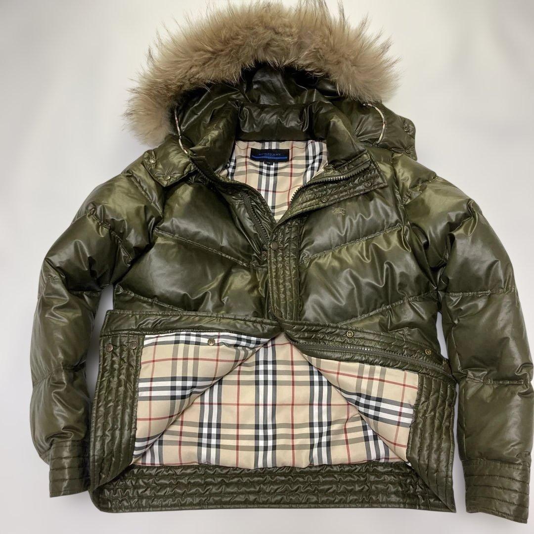 【美品】バーバリーブルーレーベル ダウンジャケット ノバチェック ショート丈