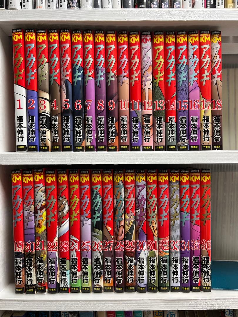 【状態良好】新装版　アカギ 　全36巻完結 　まとめセット 　福本伸行