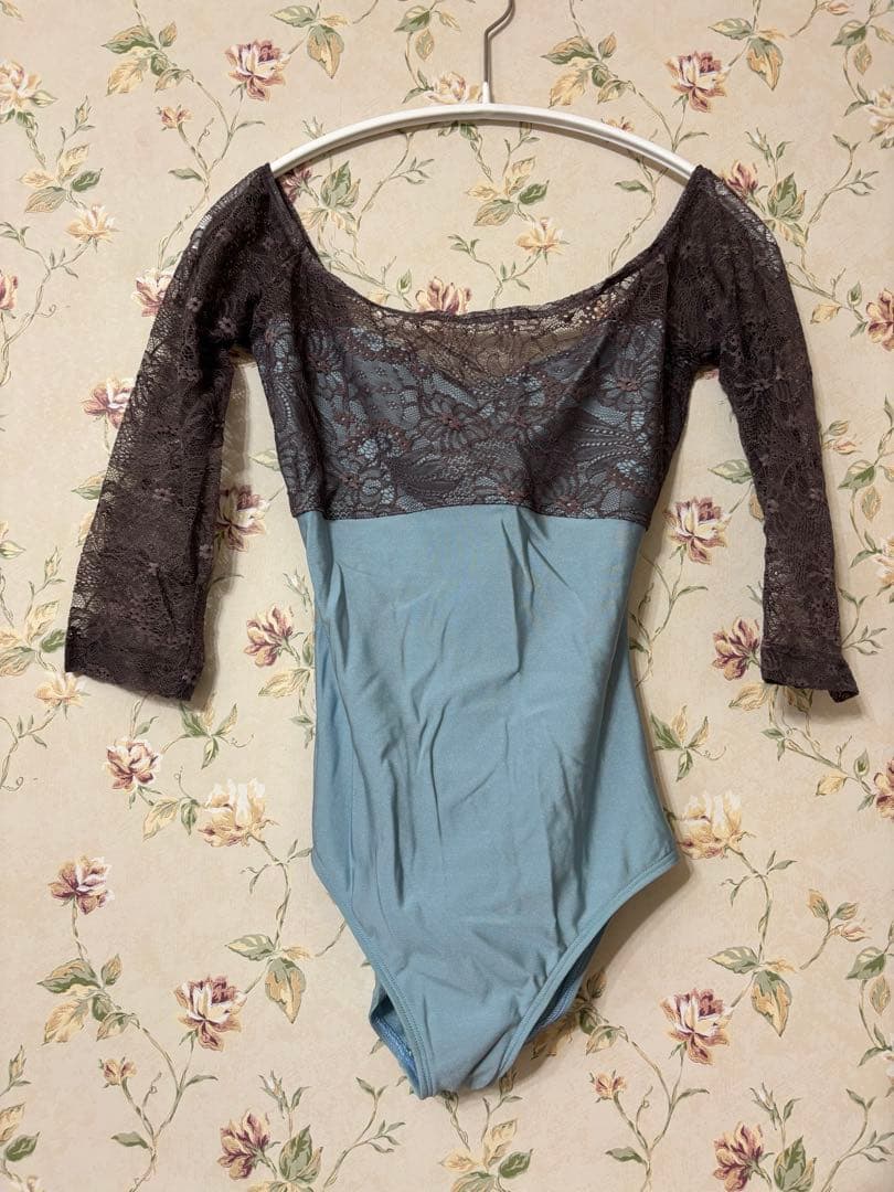 デラロミラノ　dellalo milano レース７部袖レオタード Lサイズ