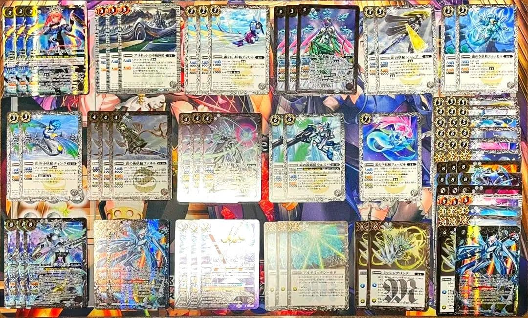 バトスピ　ブリギット　霜精　デッキ　デッキパーツ バトスピ ブリギット 霜精 デッキ スリーブ付き - メルカリ