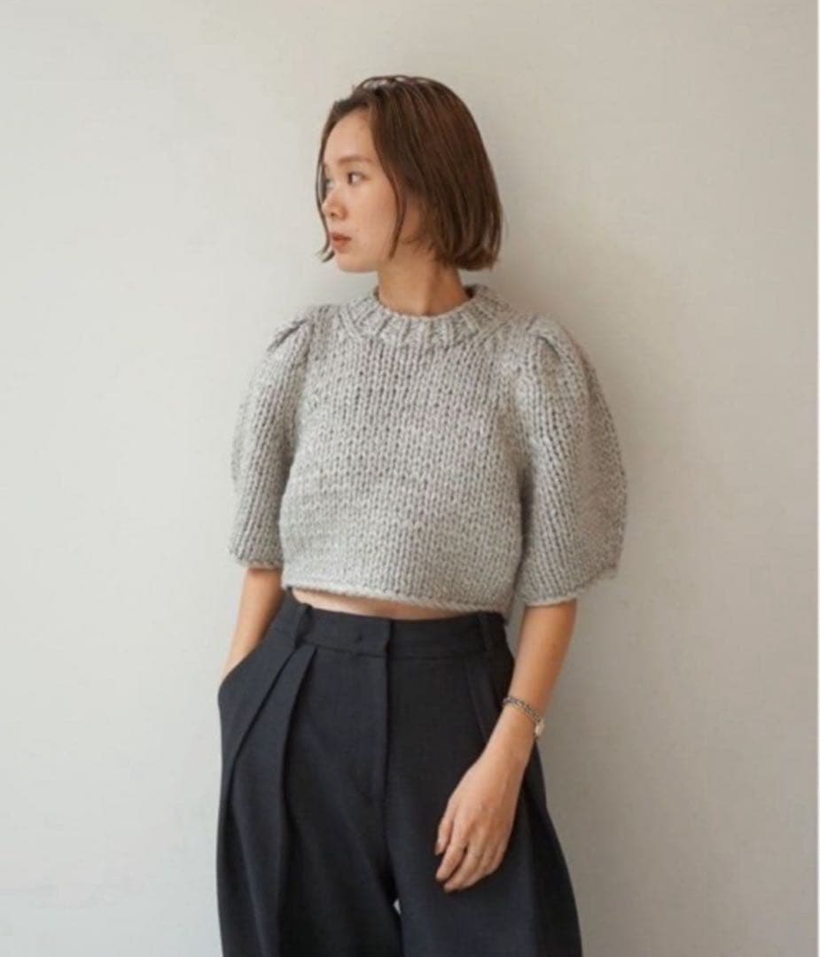 美品♡todayful Puffsleeve Hand Knit 半袖ニット