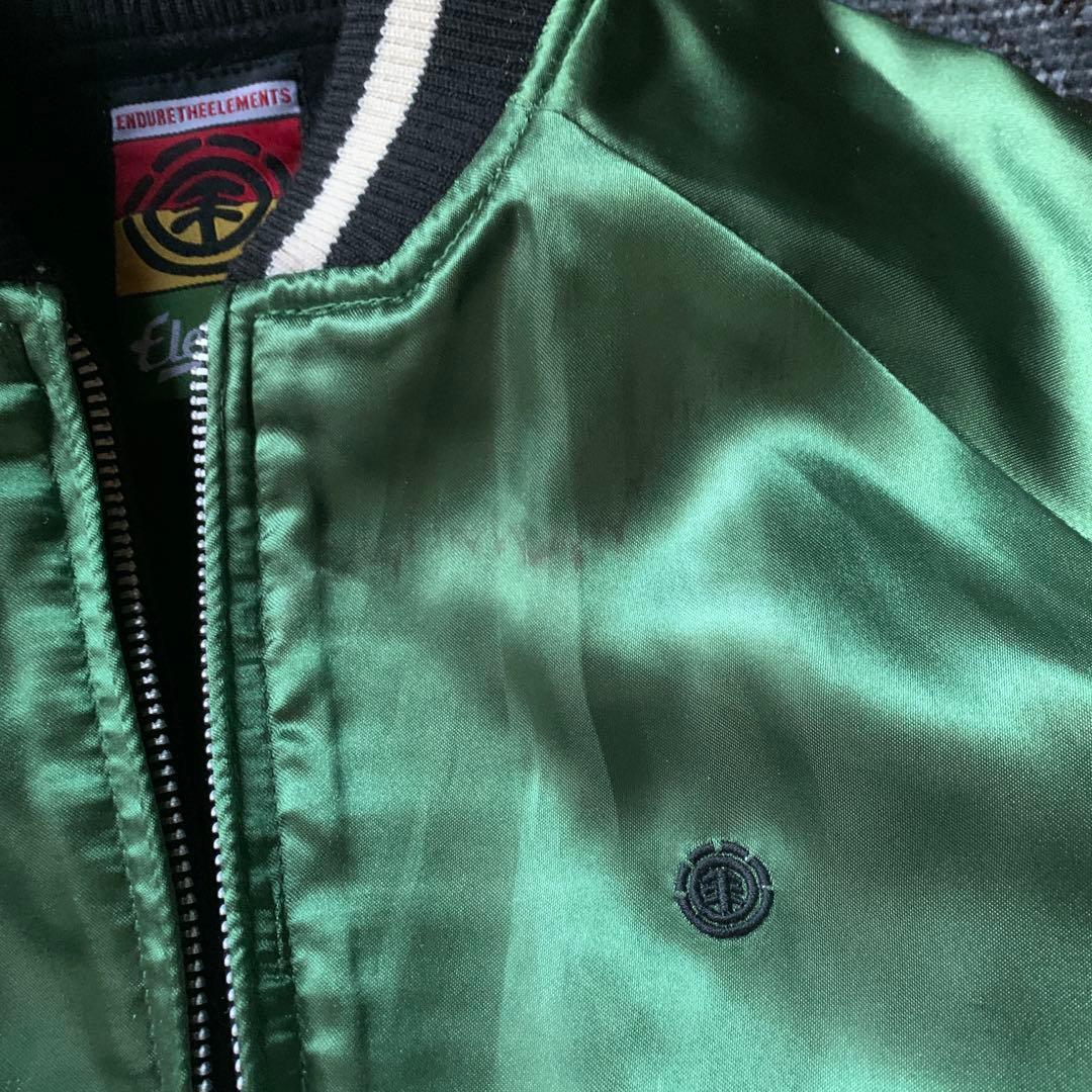 希少 00s ELEMENT エレメント スカジャン ボブマーリー グリーン