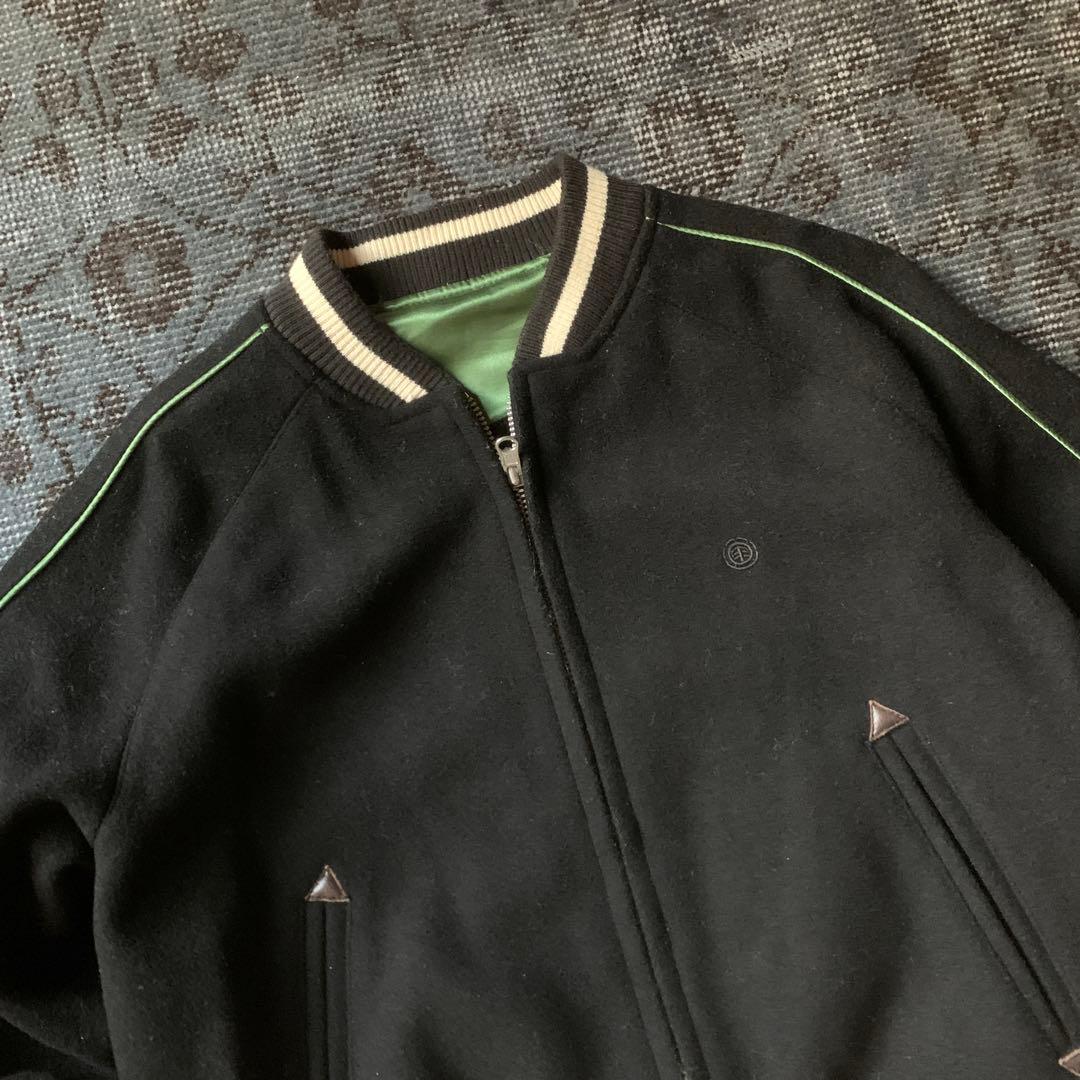 希少 00s ELEMENT エレメント スカジャン ボブマーリー グリーン