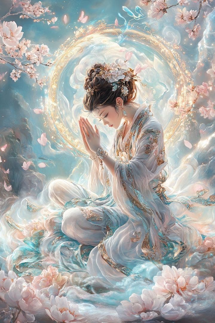 P1358 観音菩薩の開運アート【金運・厄除け・癒し】 - メルカリ