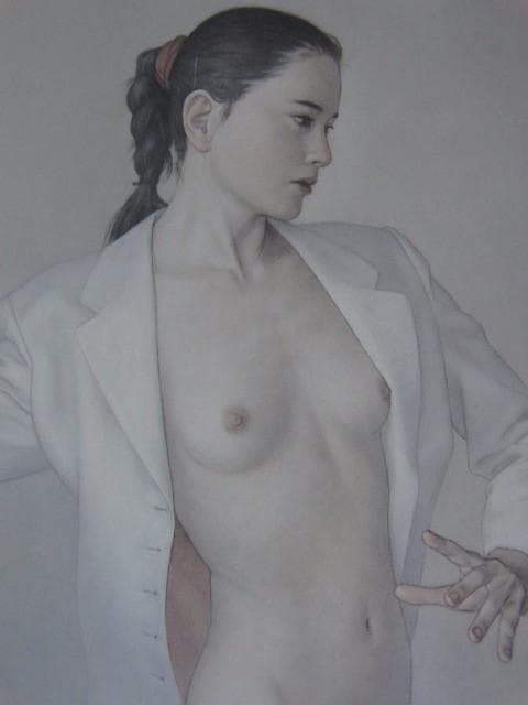 高塚省吾、【ひとり舞い】、希少な額装用画集より、新品額装付、状態良好