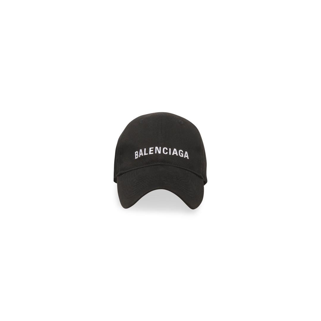 BALENCIAGA ブラック ベースボールキャップ　Lサイズ