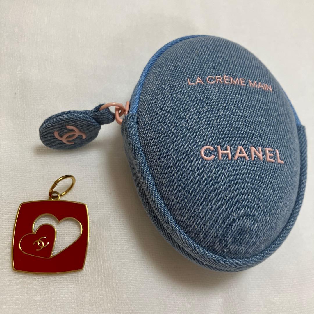 限定品 CHANEL ラ クレーム マン デニムポーチ＋シャネルハート