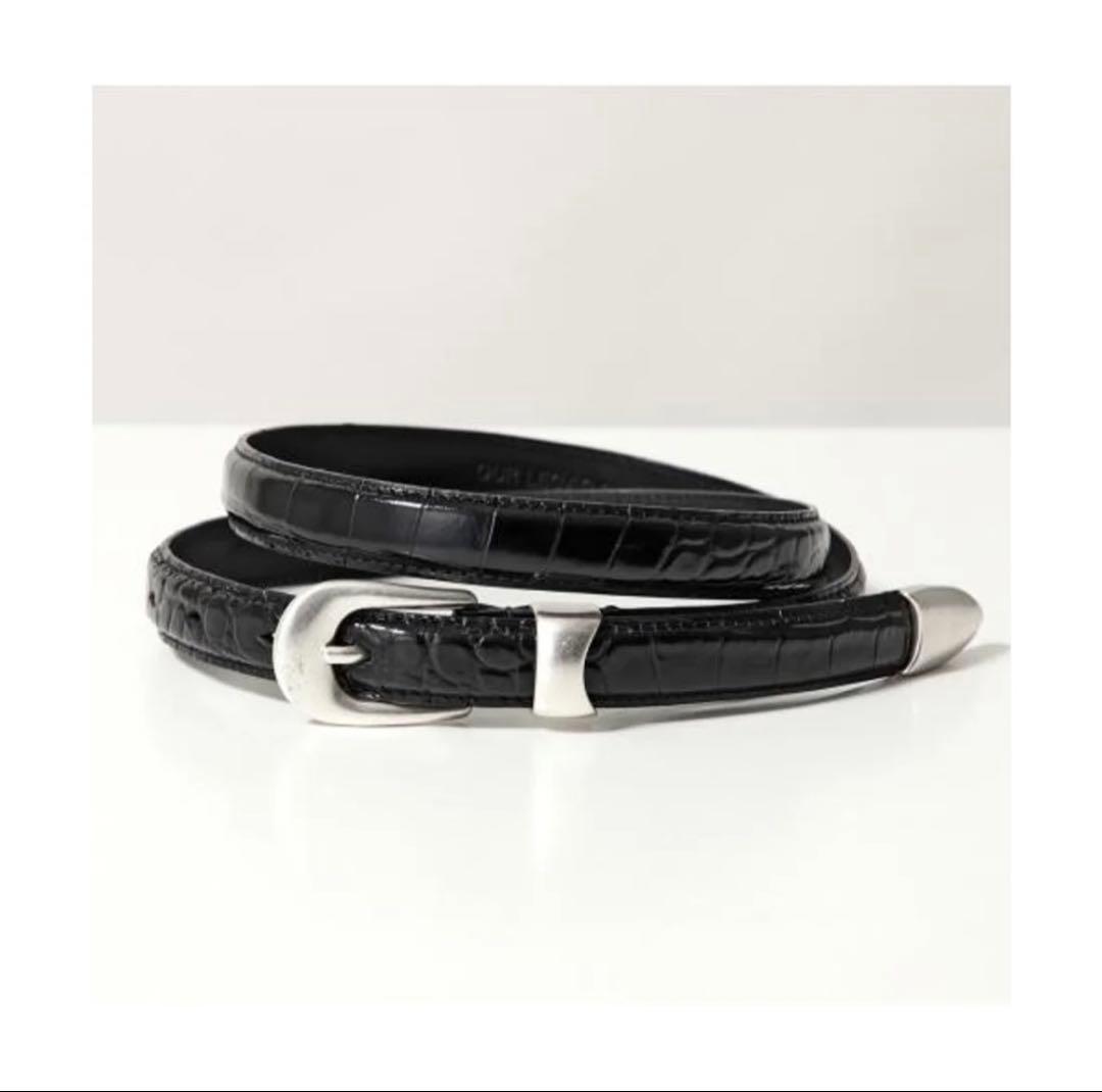 OUR LEGACY 2CM BELT クロコダイル 80