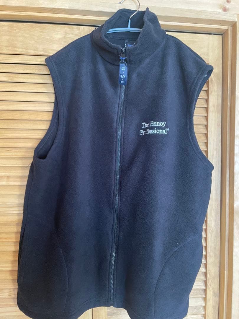 希少ennoy フリースベスト ブラック XLサイズ USA製　1stモデル