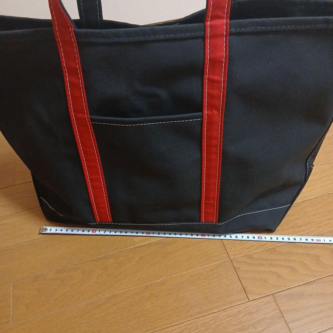 エルエルビーン トートバッグ　L.L.Bean 黒×赤　Made in USA