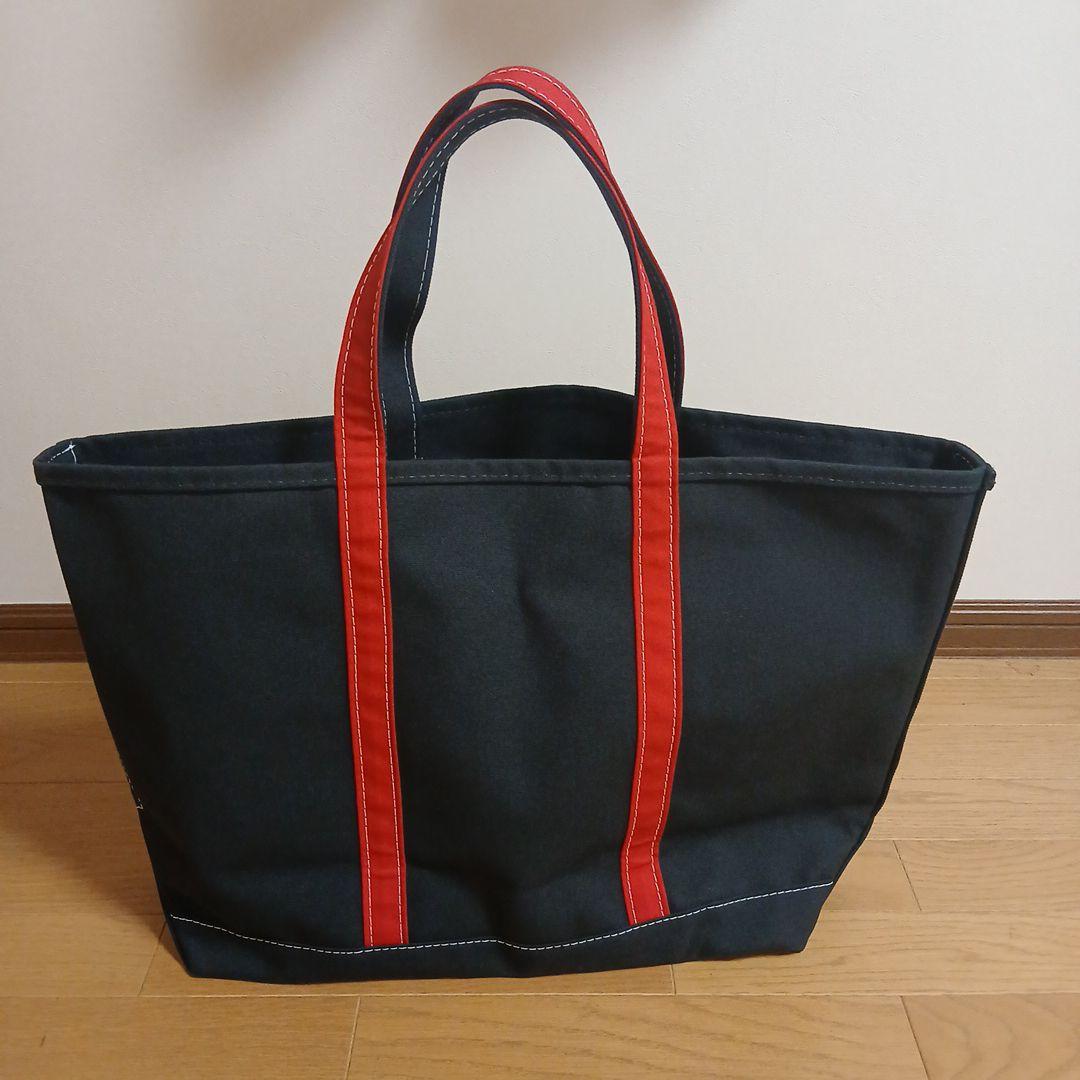 エルエルビーン トートバッグ　L.L.Bean 黒×赤　Made in USA