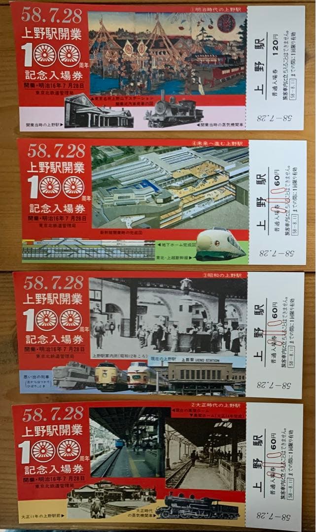 東京北鉄道管理局 上野駅開業100周年記念入場券 上野駅発行 - メルカリ