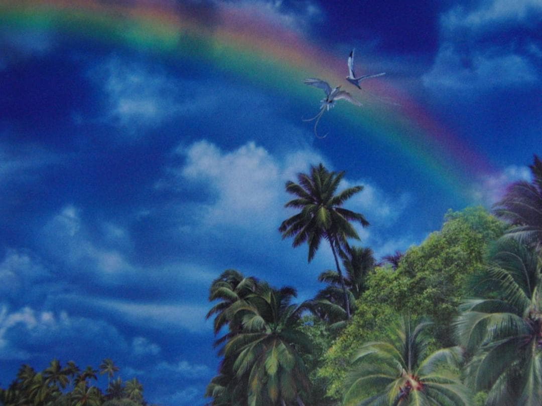 クリスチャン・ラッセン、【グロリアス デイライト】、希少な額装用