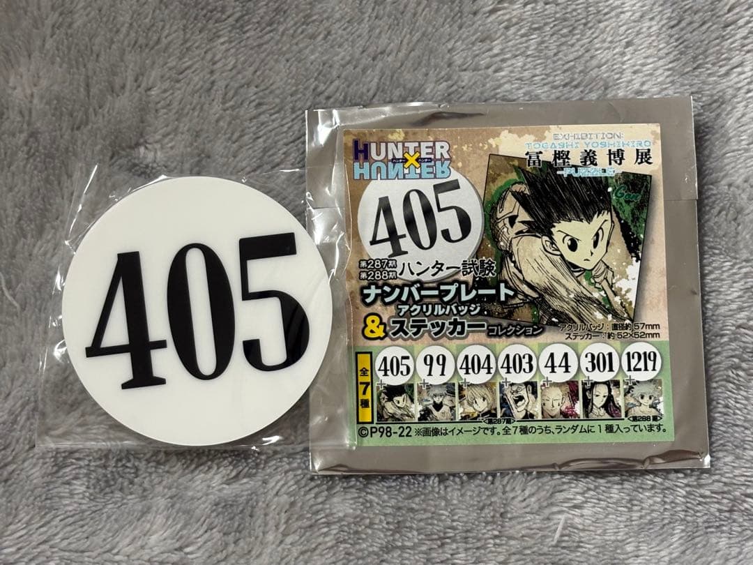 冨樫義博展 HUNTER × HUNTER ナンバープレート バッジ ゴン - メルカリ