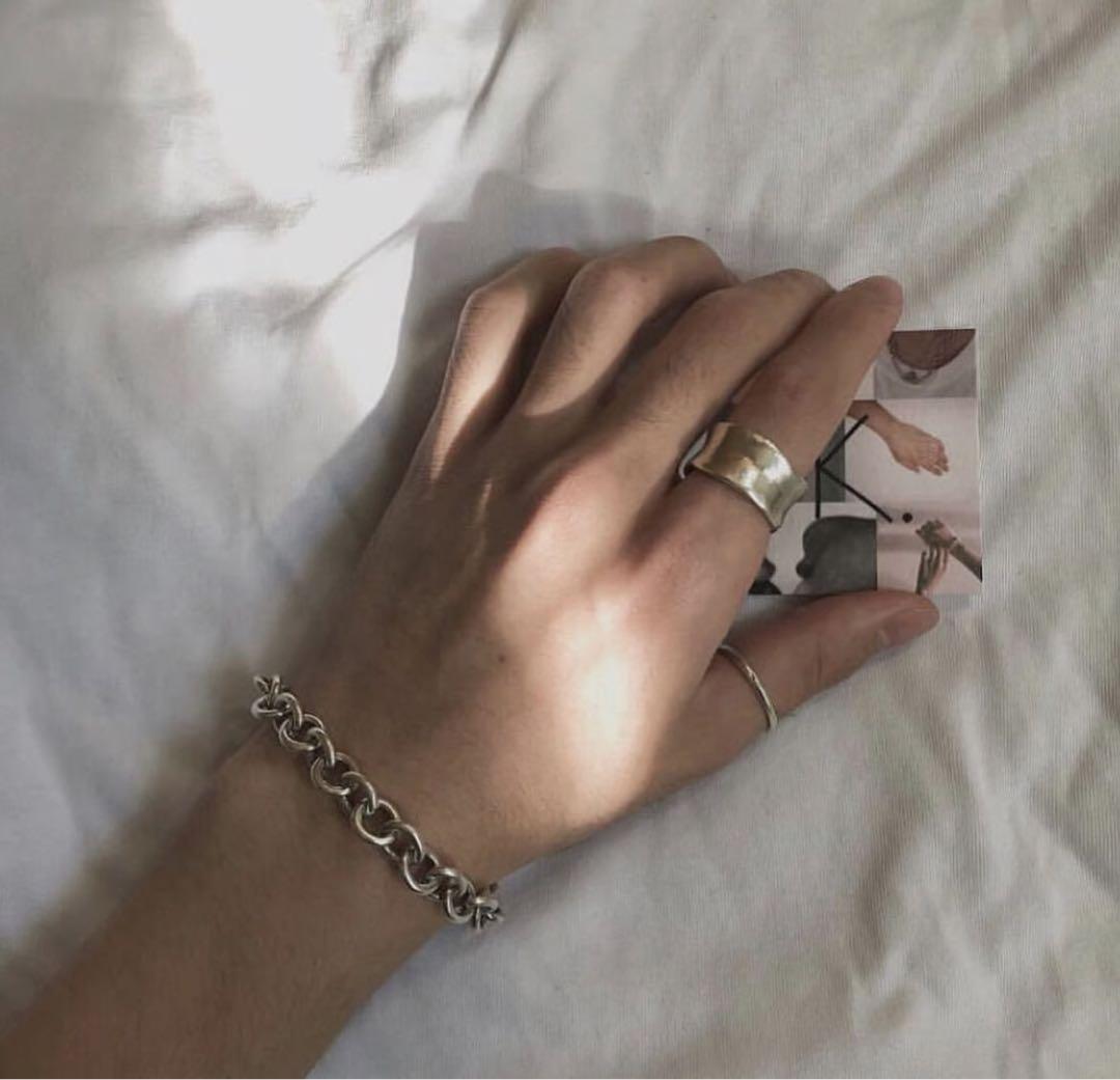 Ｋ. ヴィンテージチェーンブレスレット（silver925）