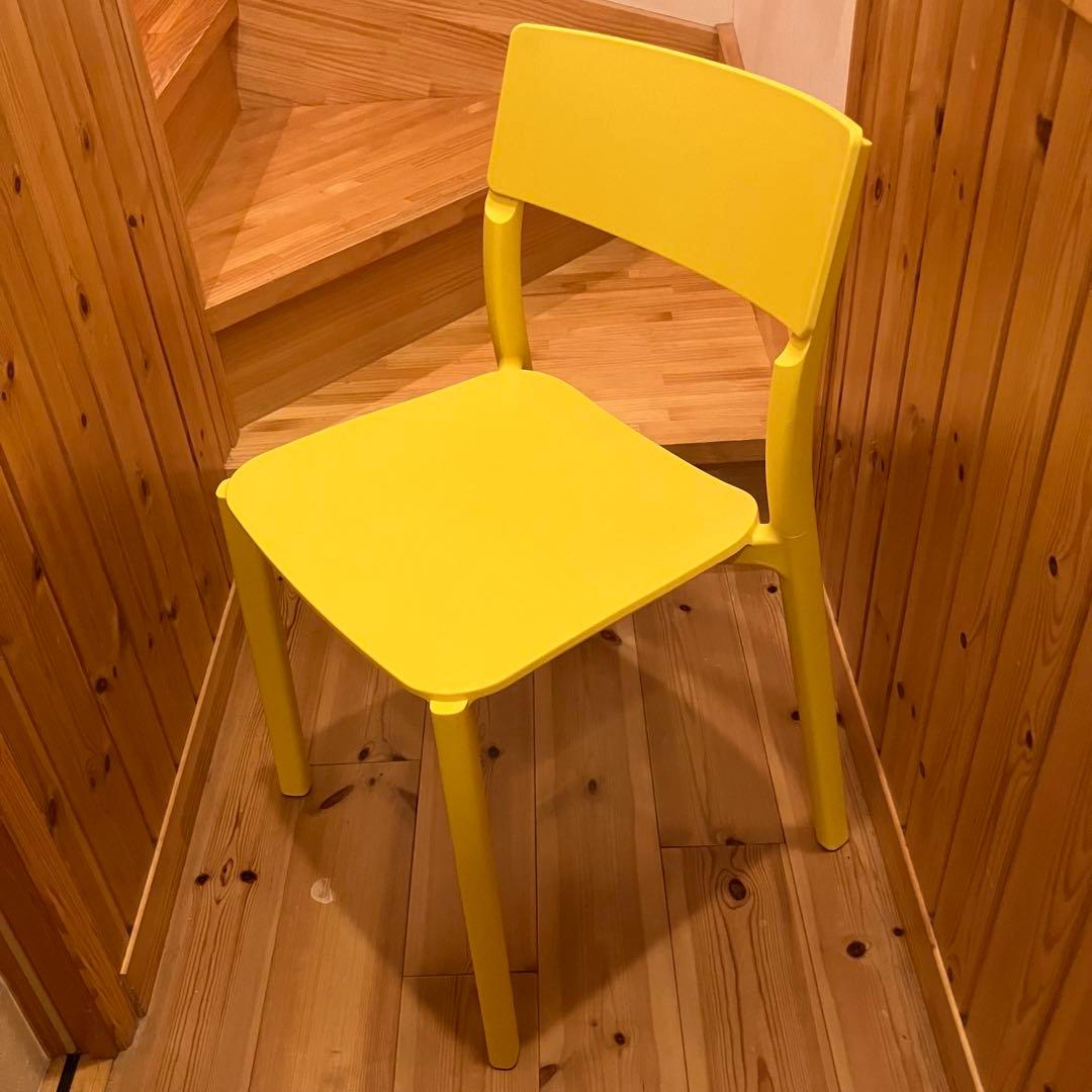 ◉美品◉ IKEA JANINGE チェア イエロー FRP 北欧 【ヤニンゲ】