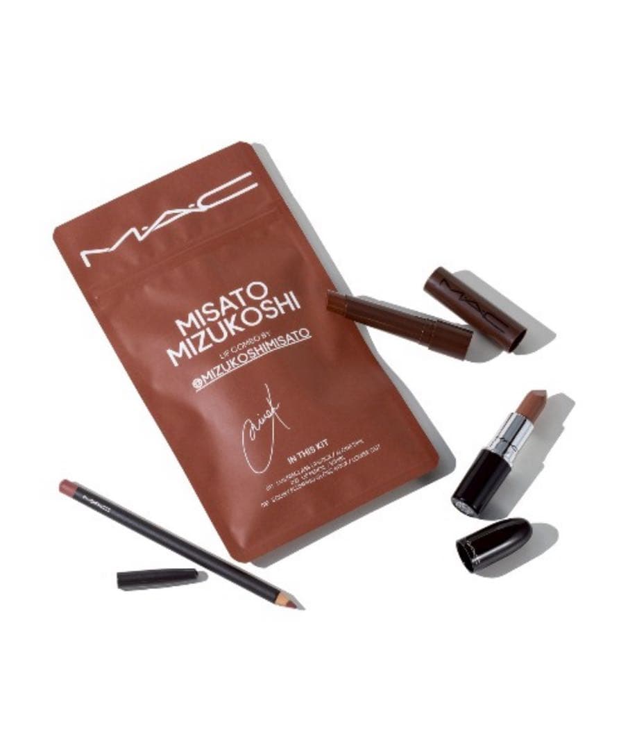 MAC 水越みさと リップ コンボ ブラウン リップペンシル リップガラス 限定