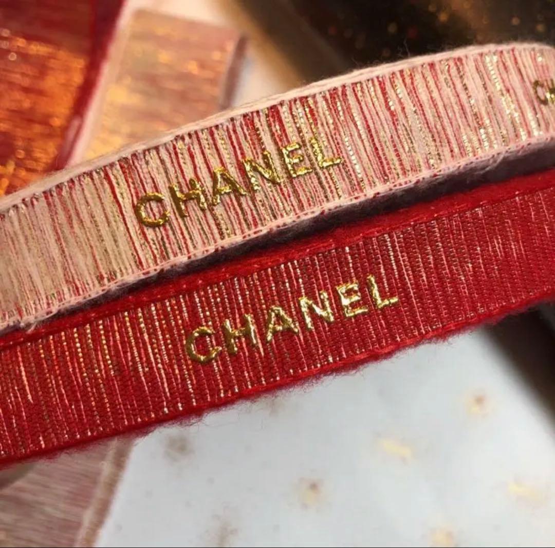 シャネル　2021年クリスマス限定　リボン　2ロールセット ラッピング 変更専用【数量限定】23C☆シャネル クリスマス限定