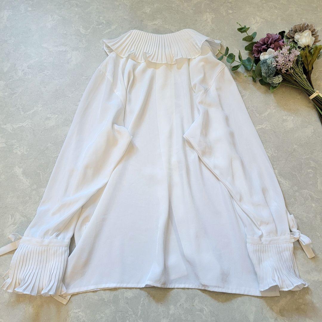 マリナリナルディ○プリーツフリルが素敵♪ボウタイリボンブラウス