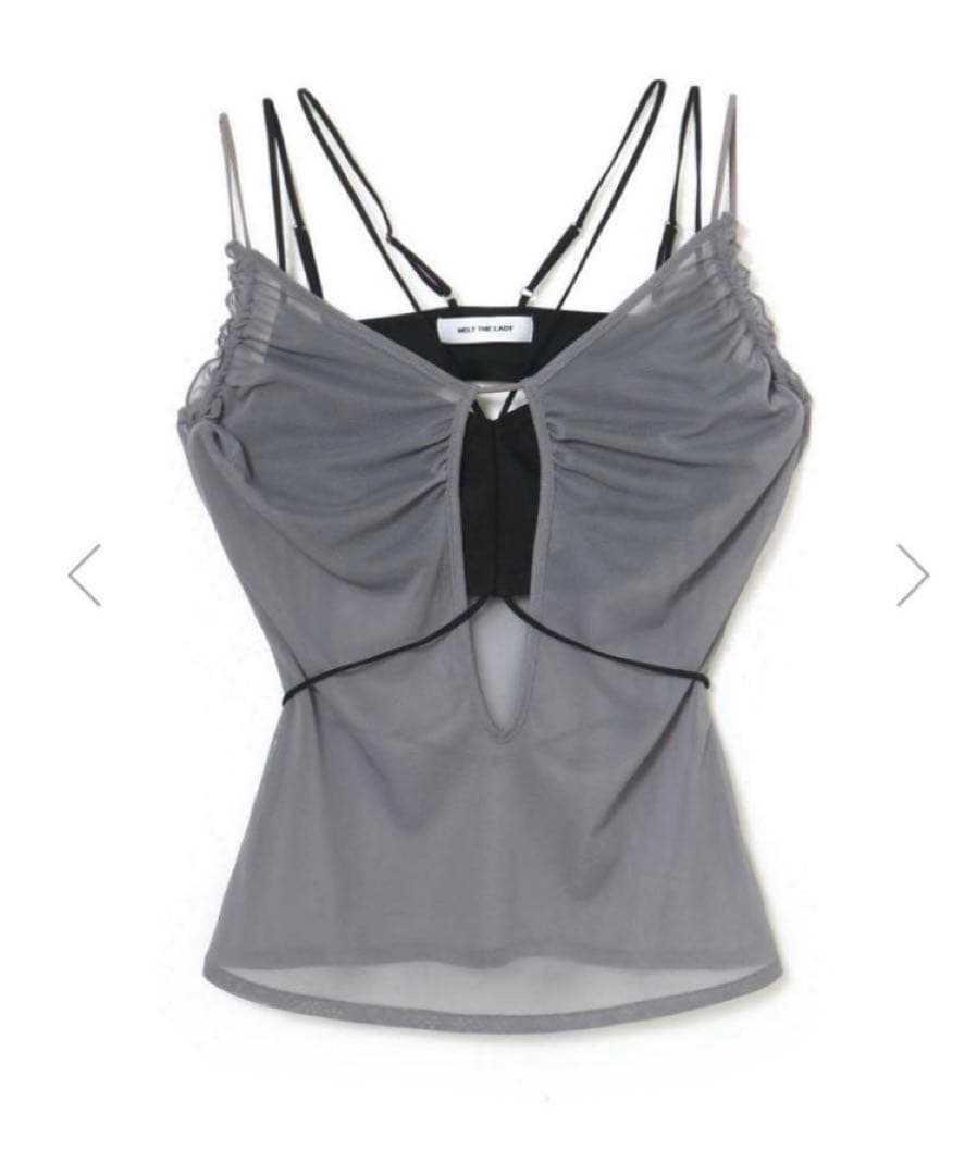 トップス melt the lady sheer cover camisole