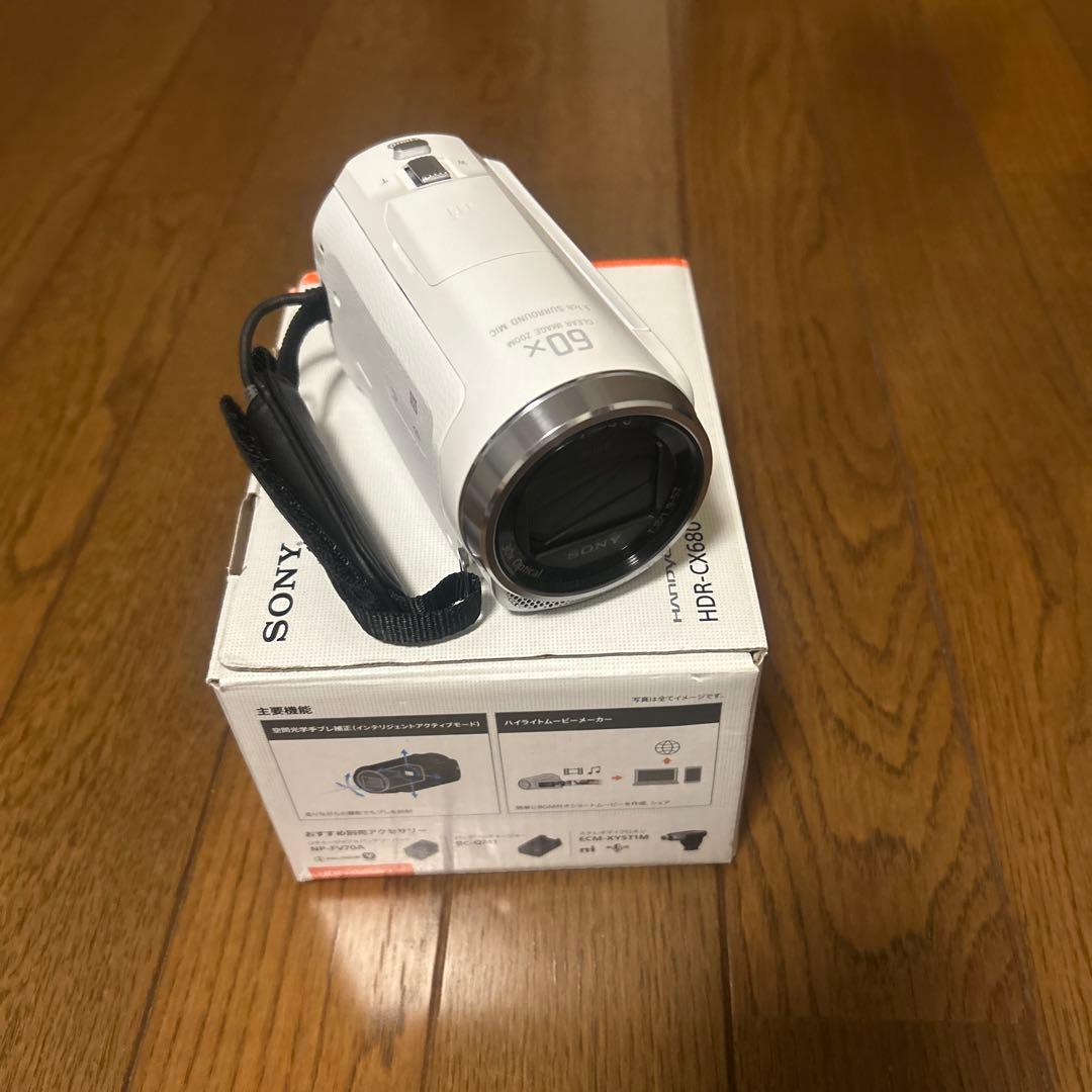 ビデオカメラ　ホワイト　Sony HDR-CX680