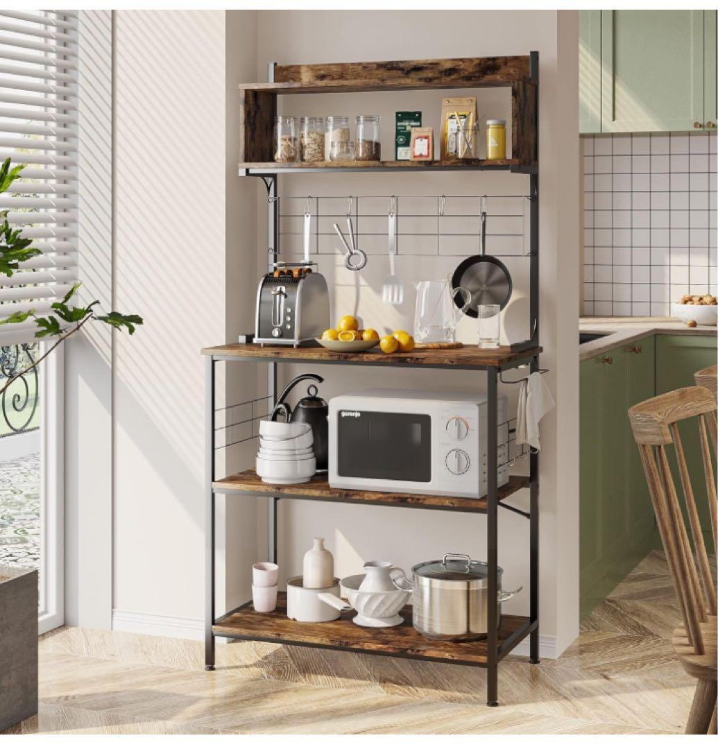 Bestier キッチンラック レンジ台 棚 レンジボード レンジ　幅80cm