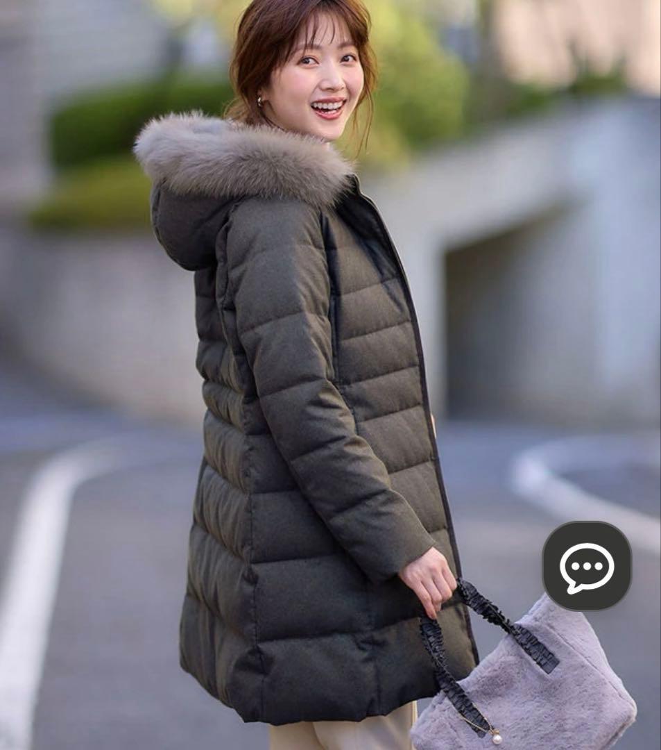 【撥水・洗える】リッチファーフードロング ダウン　anysis 新品タグなし