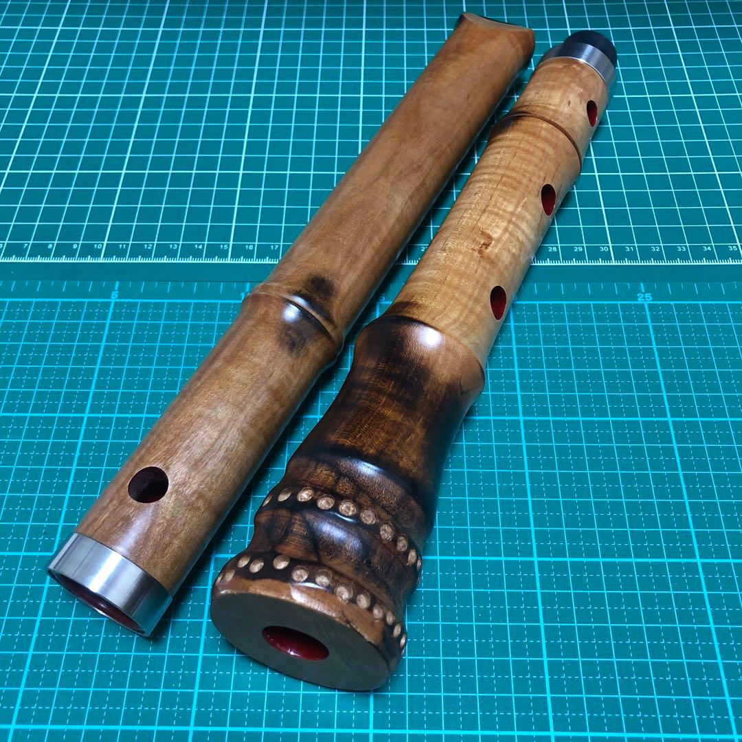 中古品 ワダ楽器 都山流 尺八 蝴蝶宝 楓 1尺8寸