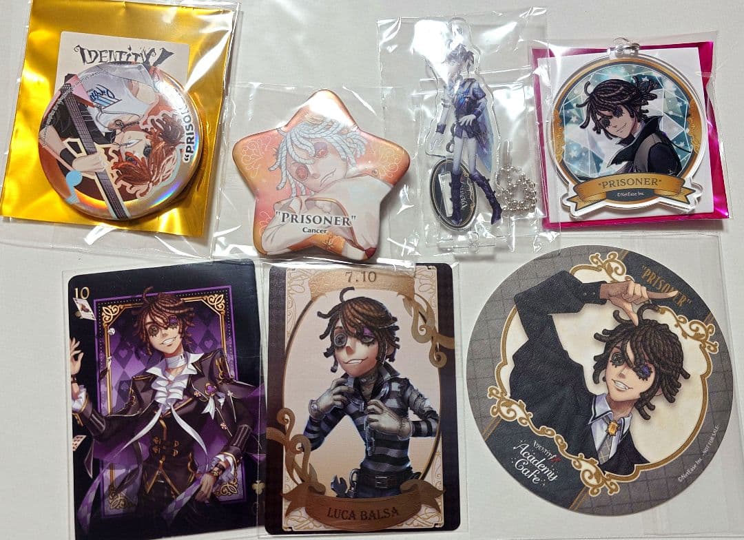 第五人格 囚人 真髄 スイパラ 星型缶バッジ バースデーカード アクリルスタンド 第五人格 墓守 スイパラ アクスタ アクリルスタンド アイコン 缶バッジ